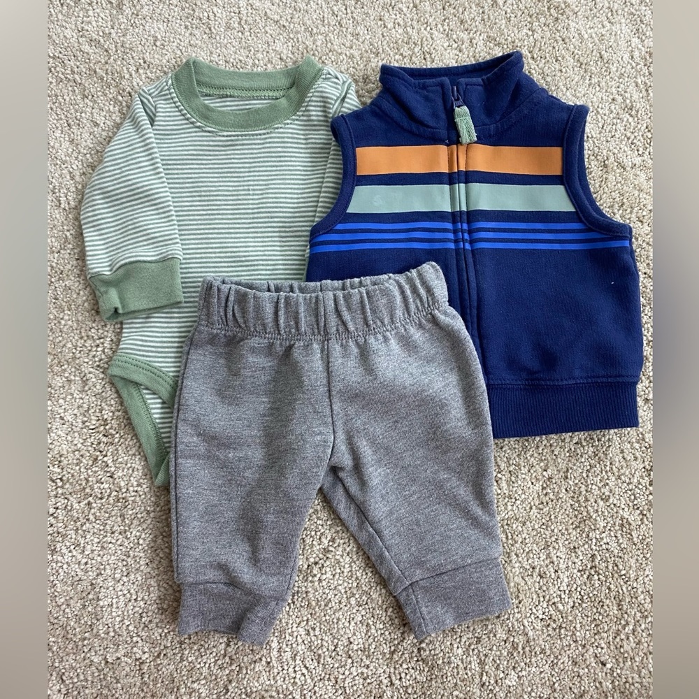 Carter's Baby Boys 3-pc. Microfleece Pant Set